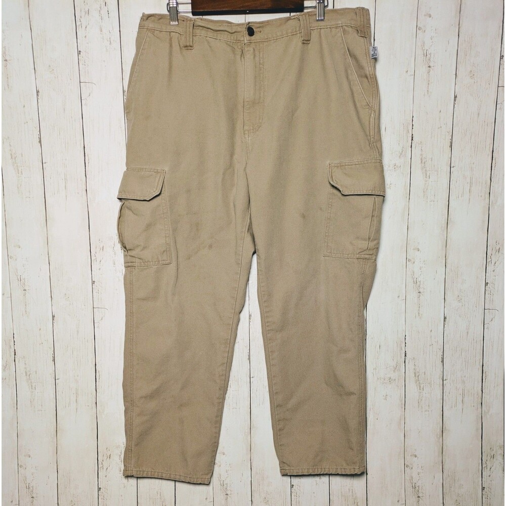Tyndale FR Cargo Work Pants 40x29 *READ* USA Made Flame Resistant Khaki Tan